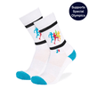 Track and Field Athletic Crew Socks White / Large