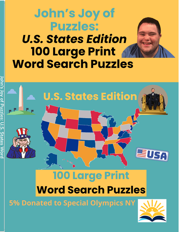 John's Joy of Word Search Puzzles: US States Edition Multi John's Crazy Socks