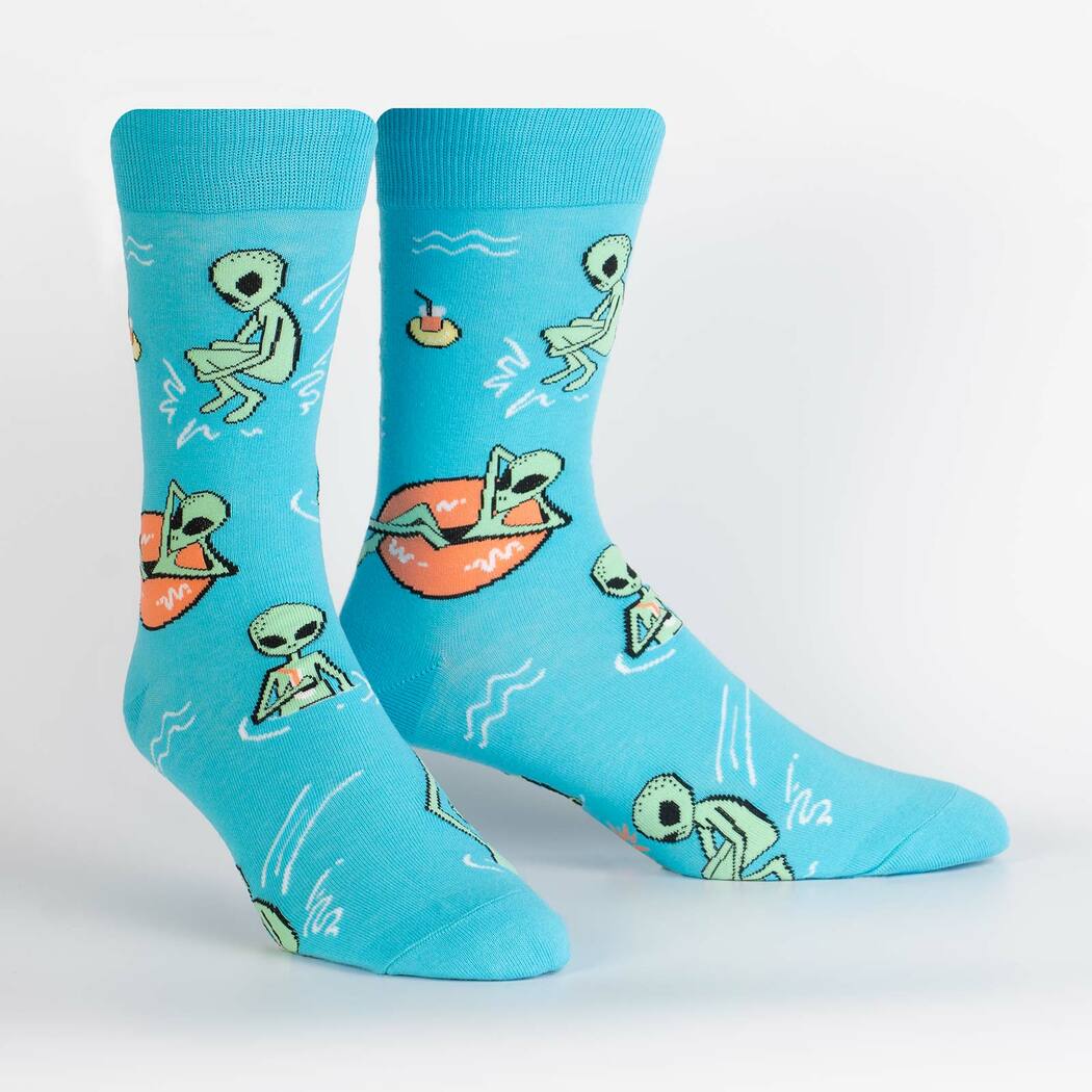 Unknown Floating Object Men's Crew Sock Blue