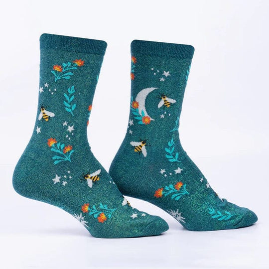 Bee Dazzling Women's Crew Socks Green