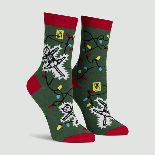 Eating Light This Holiday Women's Crew Socks Green