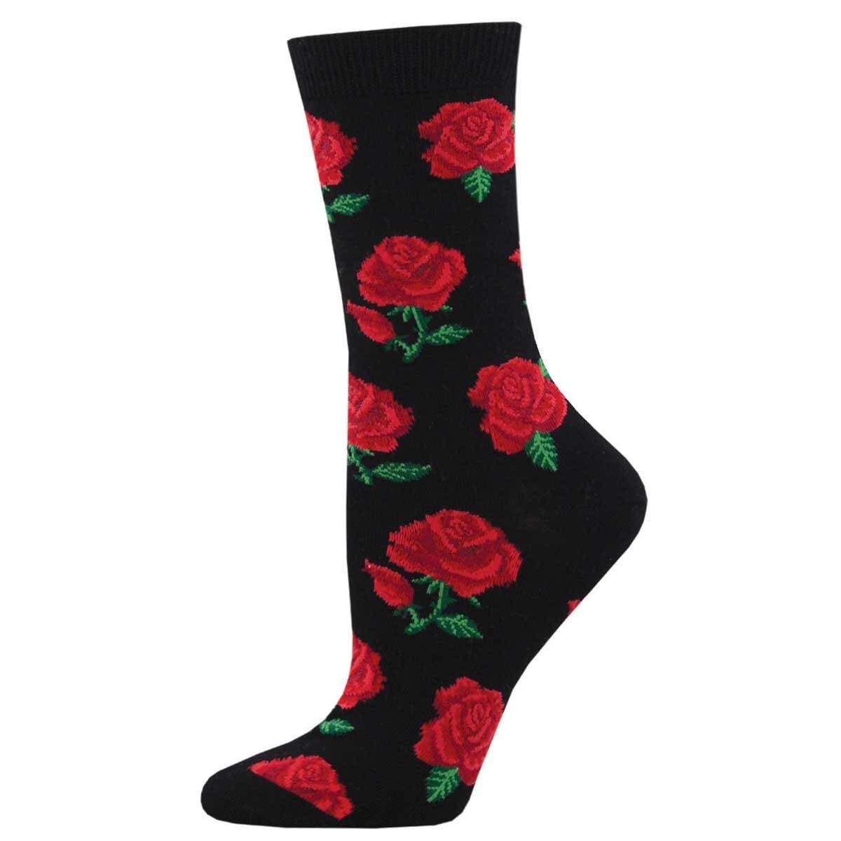 Rosy Toes Women's Bamboo Crew Socks Black