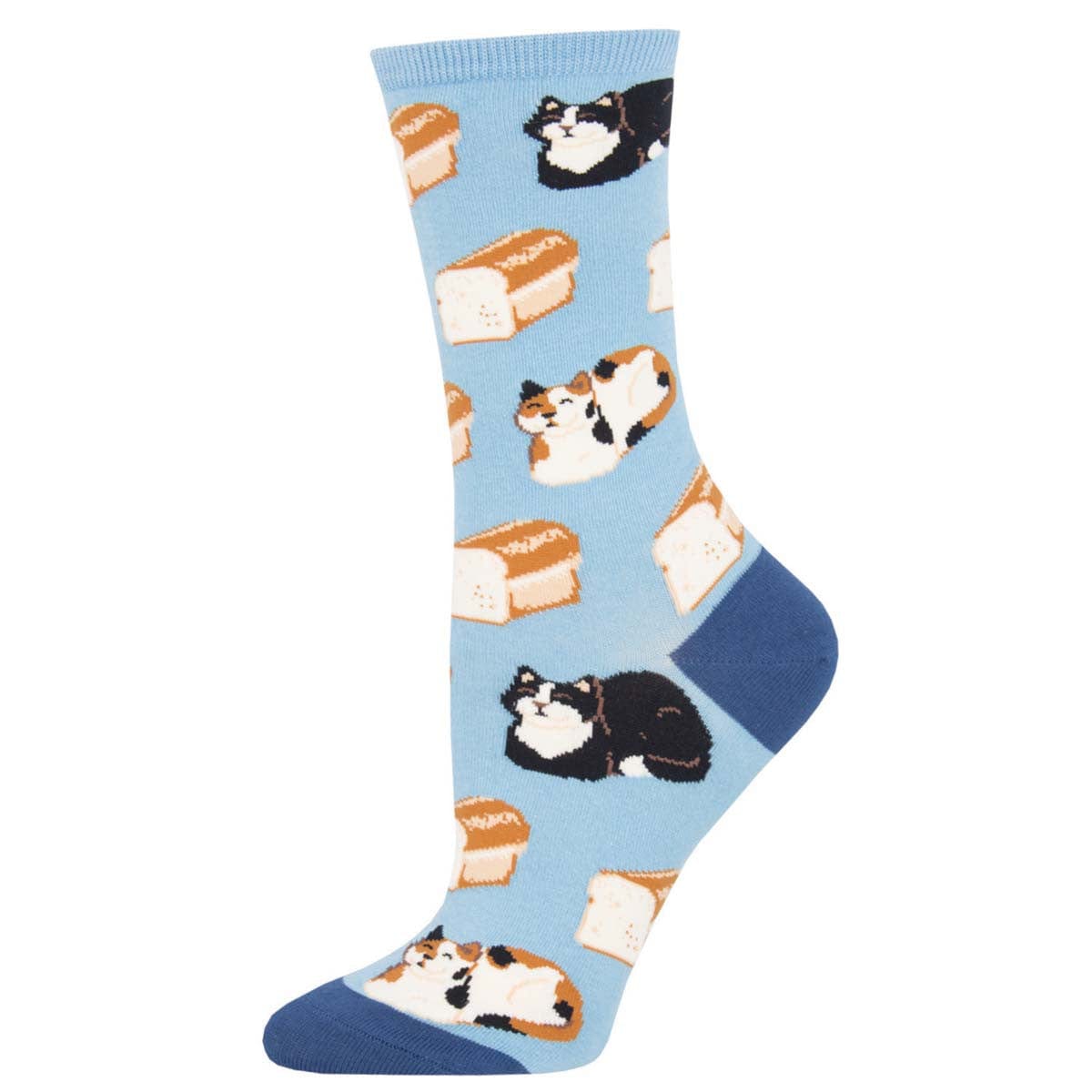 Cat Loaf Women's Crew Socks Blue