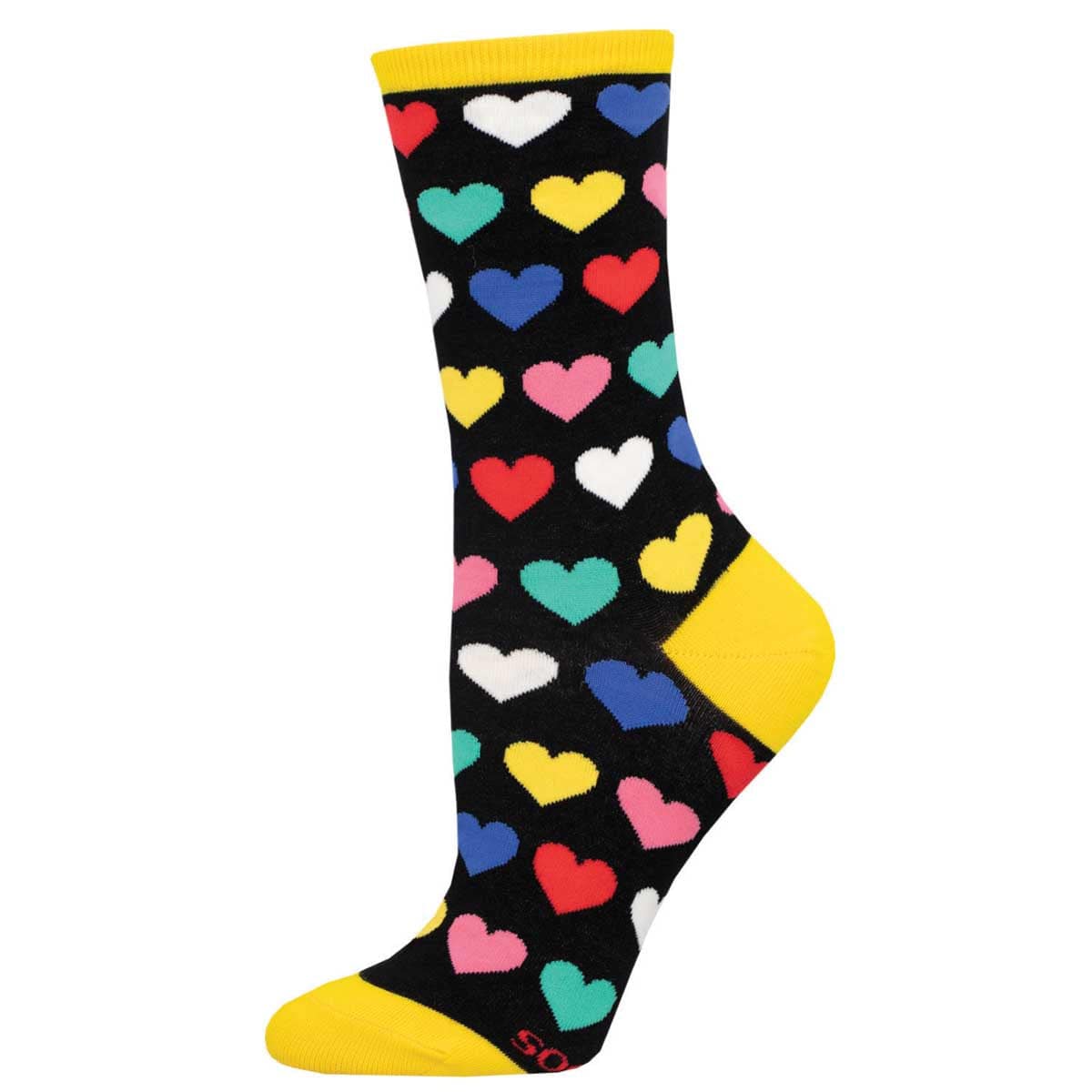 Heart To Heart Women's Crew Socks Black