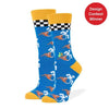 Wheels On Fire Crew Socks Blue / Medium