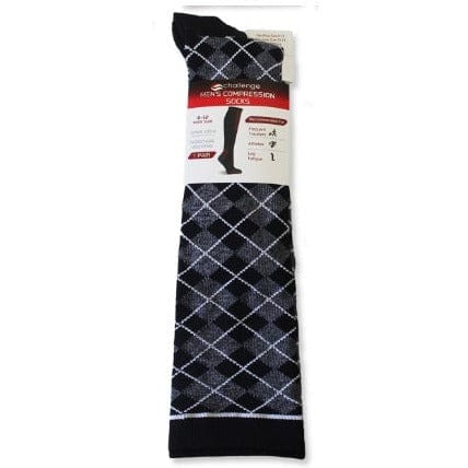 Black Argyle Compression Socks Black Argyle