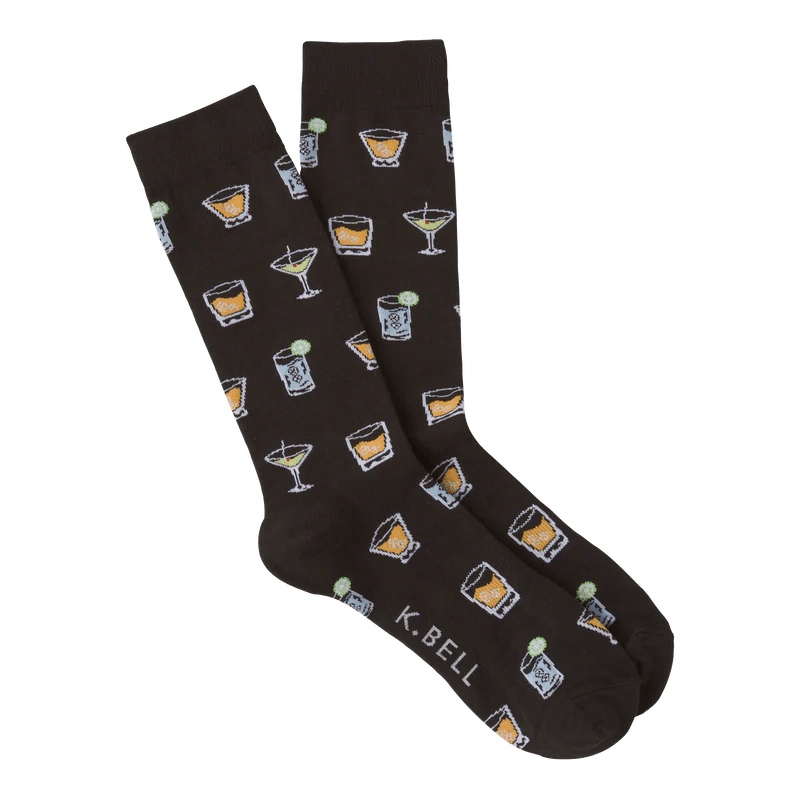 Cocktails Men's Crew Socks Black