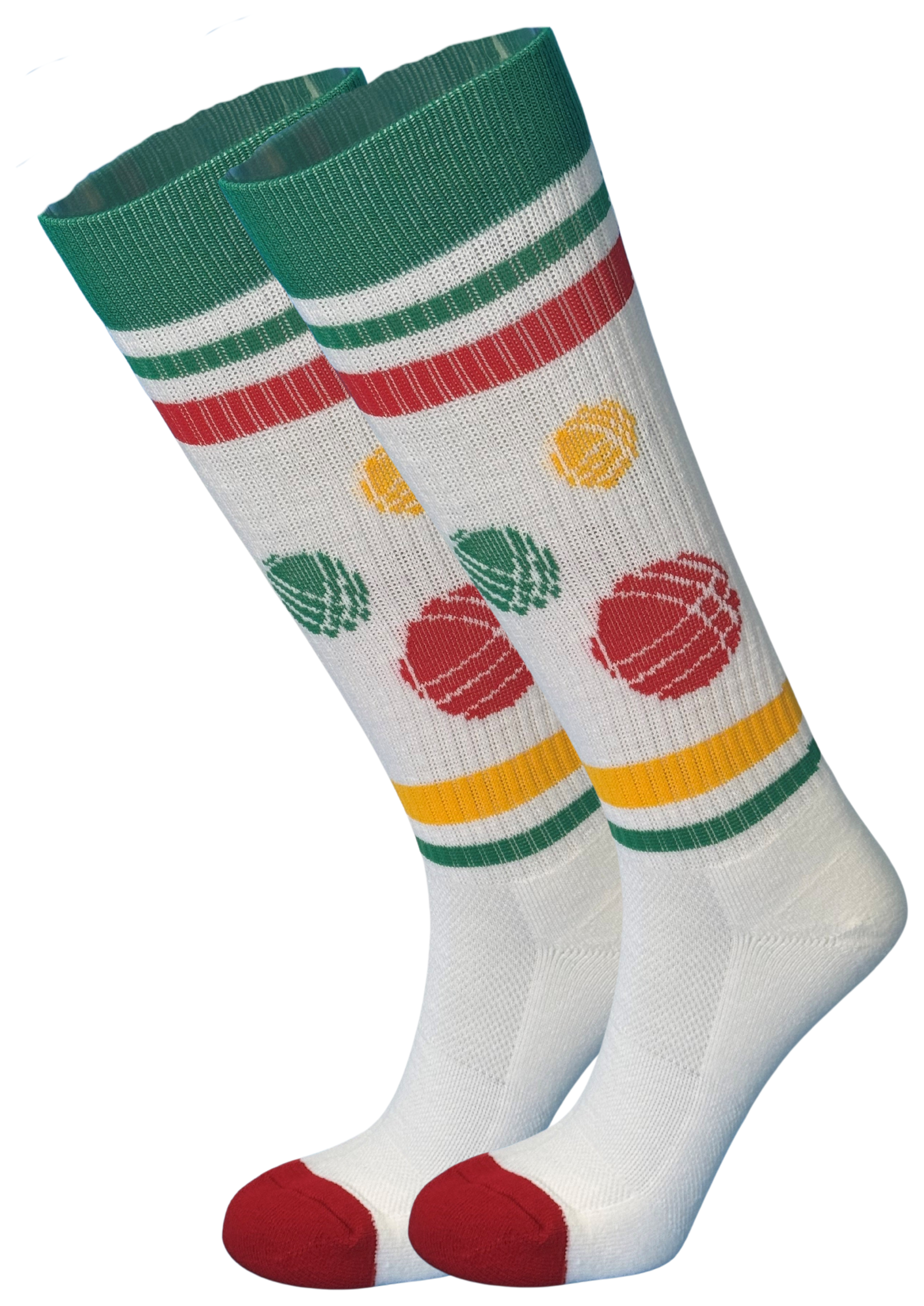 Bocce Athletic Crew Socks White / Medium John's Crazy Socks
