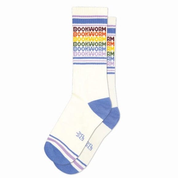 Bookworm Unisex Crew Socks Ivory