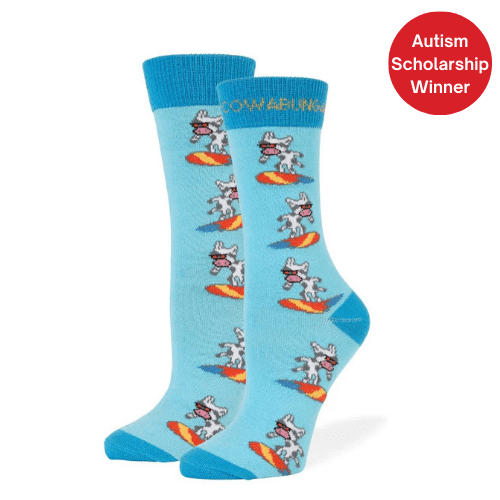 Cowabunga Crew Socks Blue / Medium