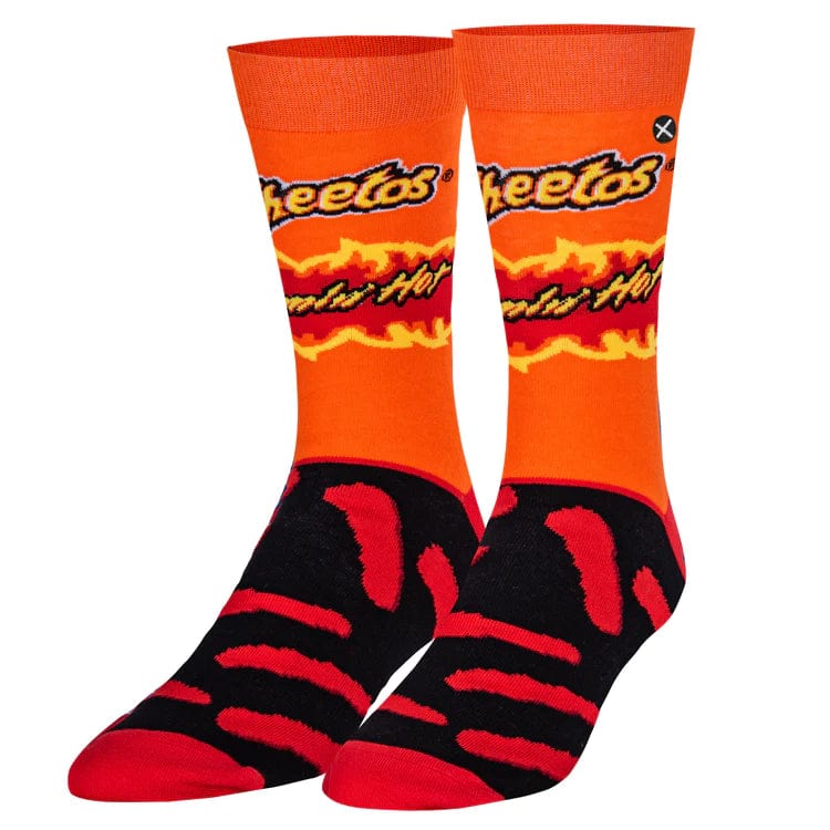 Flamin Hot Cheetos Men&#39;s Crew Socks Orange