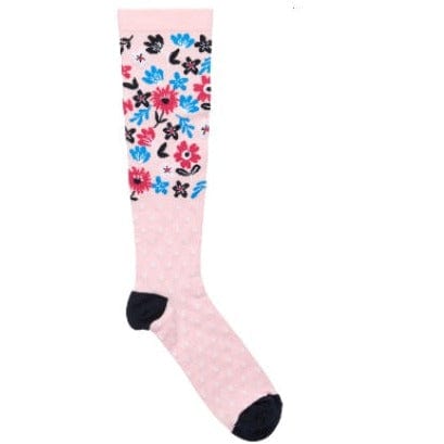 Ditsy Floral Compression Socks Pink