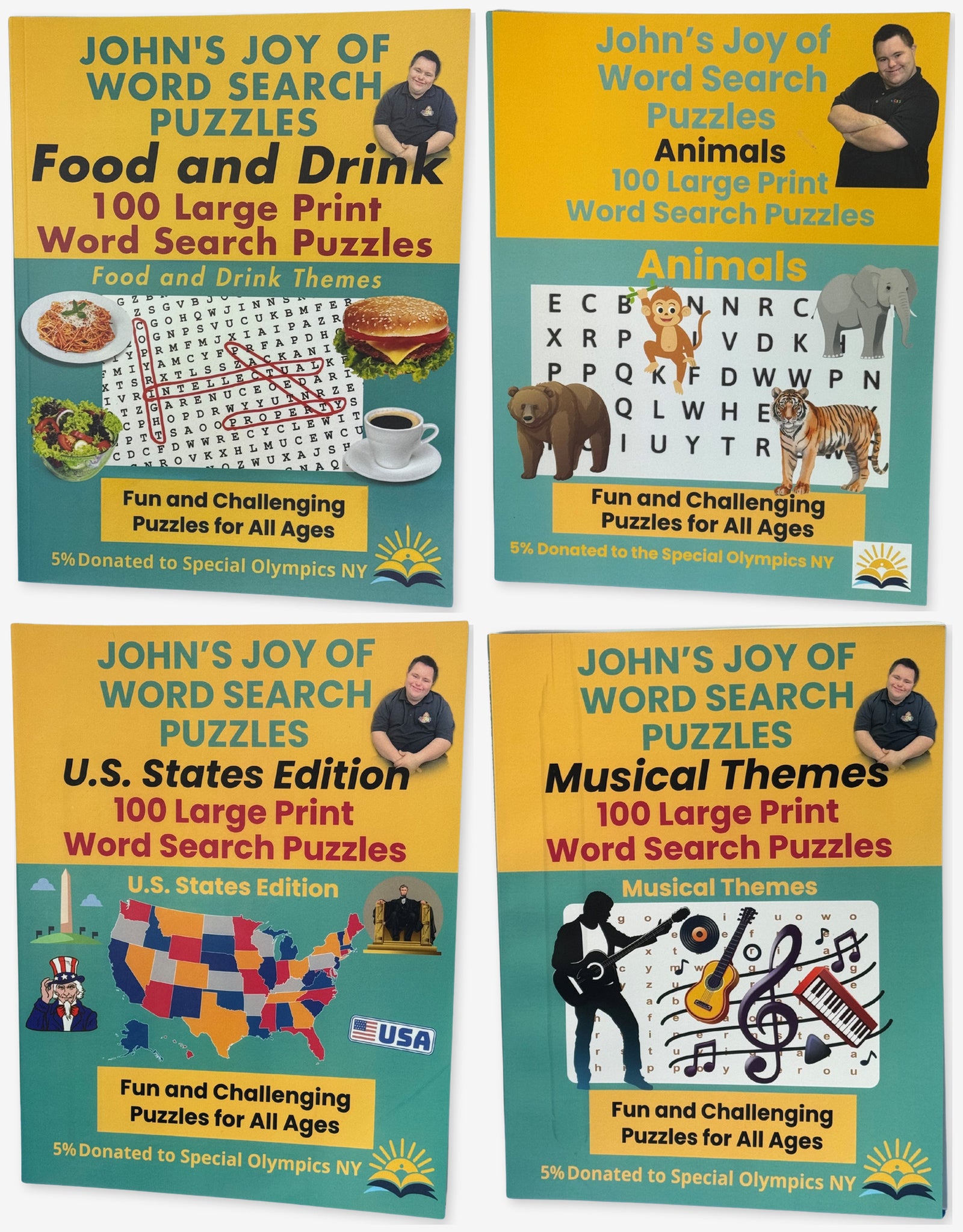John’s Joy of Word Search Puzzles: 4 Pack Bundle Multi John's Crazy Socks