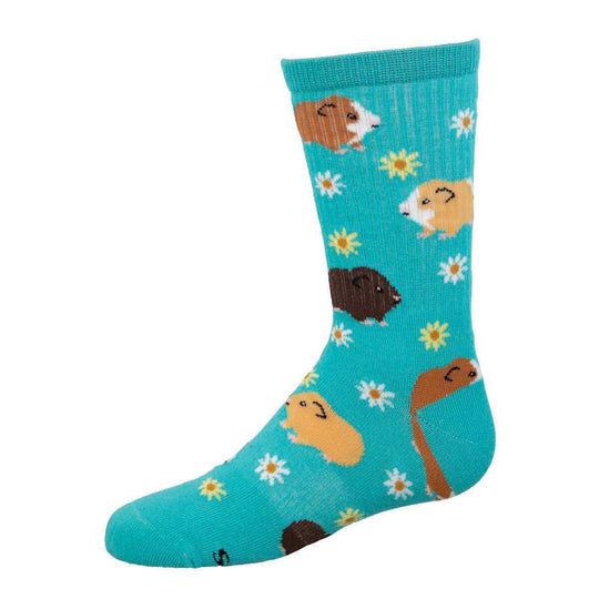 Gorgeous Guinea Pigs Junior Athletic Crew Sock Teal / Junior SockSmith