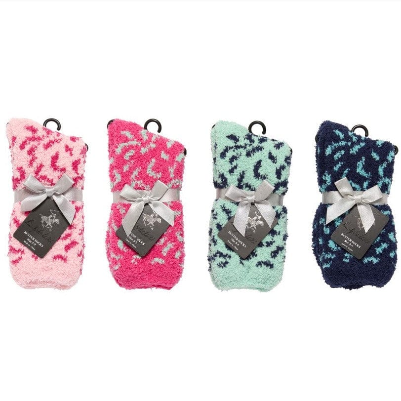 Doorbuster Fuzzy Cheetah Print Women's Crew Sock