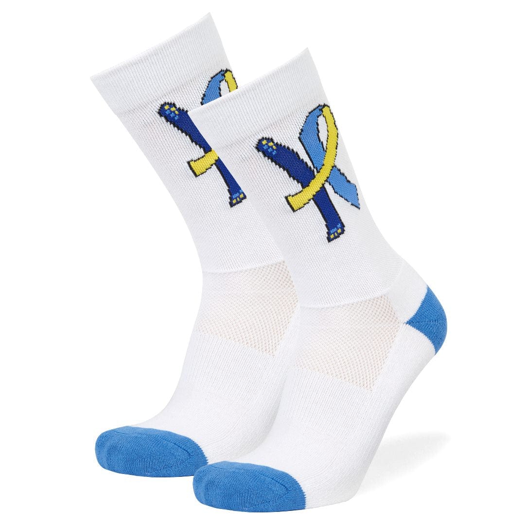 Hudson Strong Unisex Athletic Crew Socks White