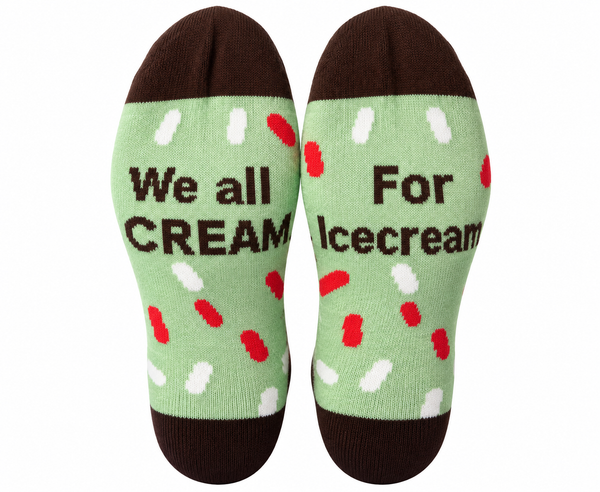 Ice Cream Cone Crew Socks Can Do!