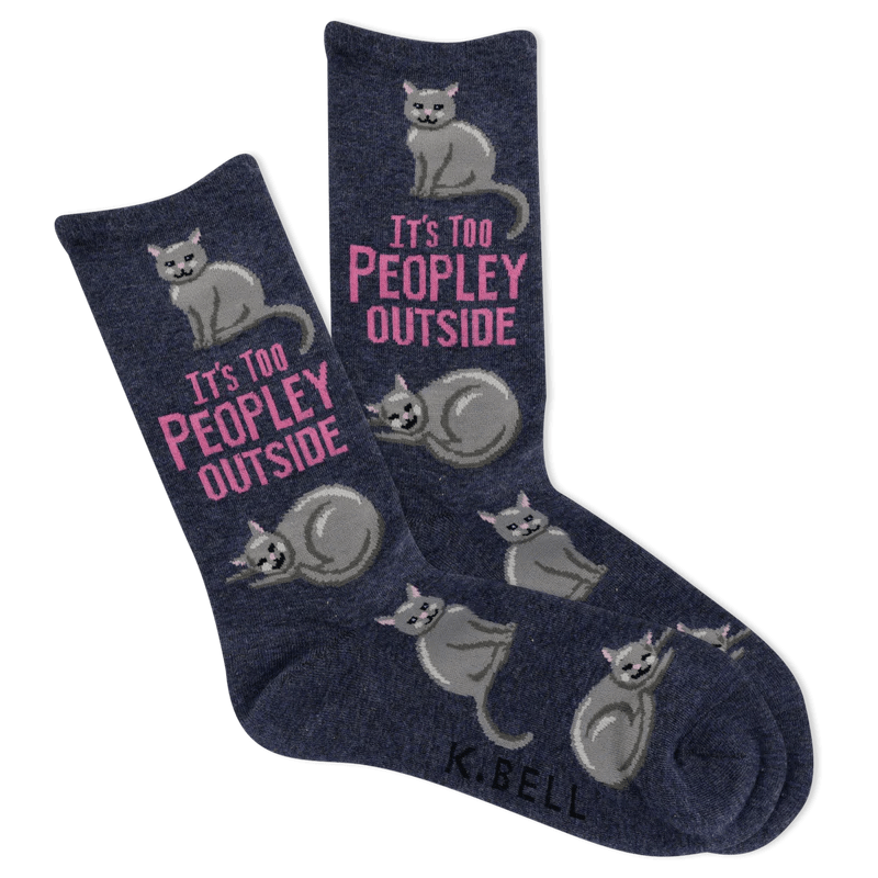 Too Peopley Women&#39;s Crew Socks Blue