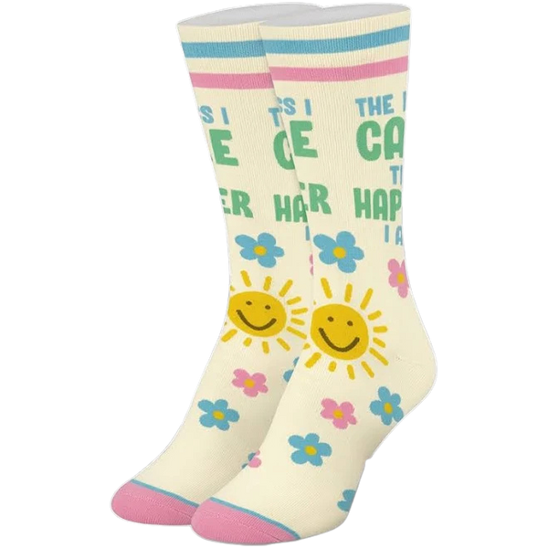 The Less I Care Women's Crew Socks Cool Socks