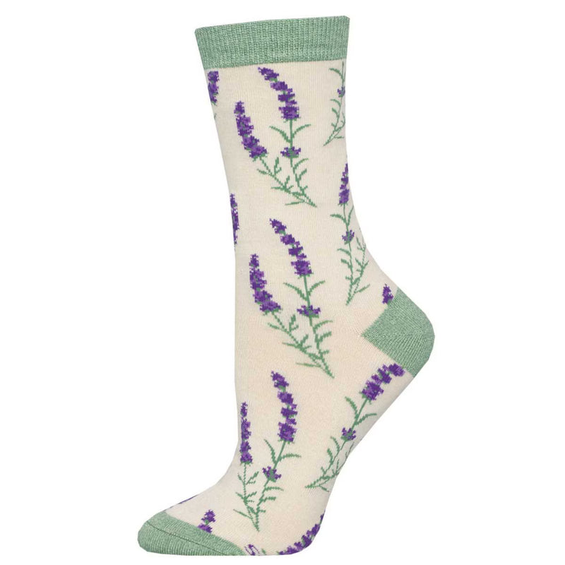 Lovely Lavender Bamboo Crew Socks