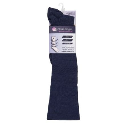 Solid Navy Compression Socks Navy