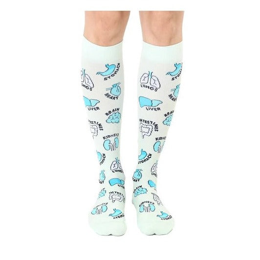 Organs Unisex Compression Socks Green