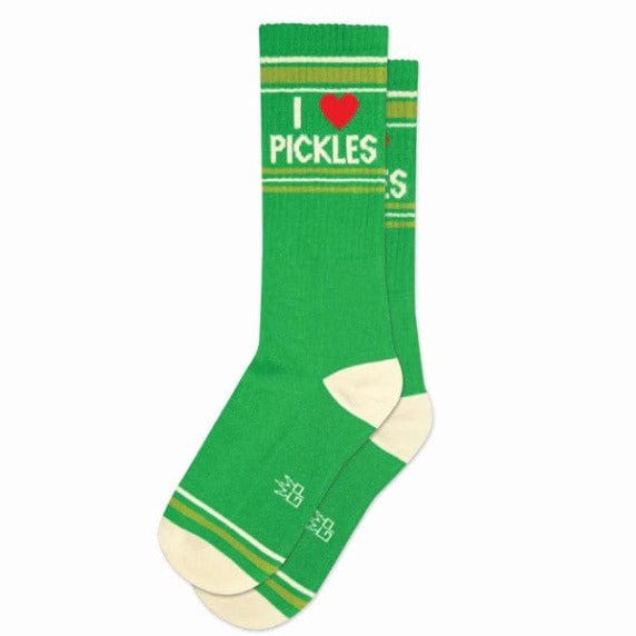 I Love Pickles Unisex Crew Socks Green