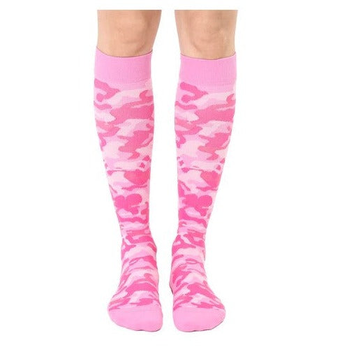 Pink Camo Unisex Compression Socks Pink