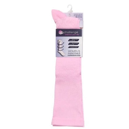 Solid Pink Compression Socks Pink