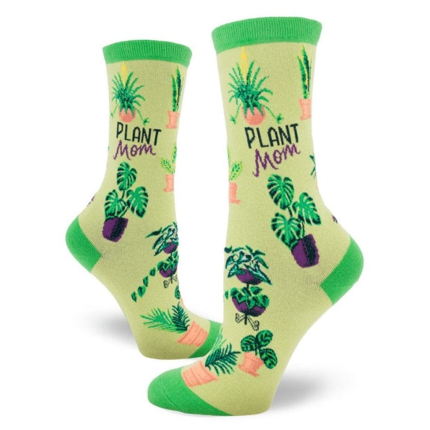 Plant Mom Women&#39;s Crew Socks Green