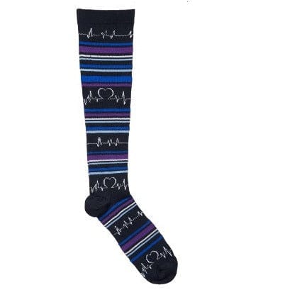Pulse Stripe Compression Socks Black