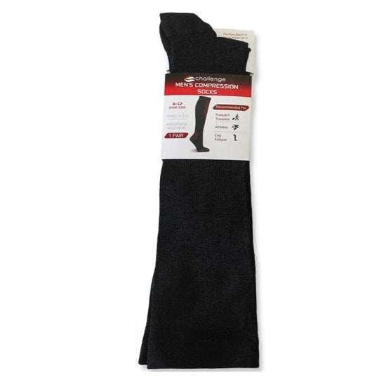 Solid Charcoal Grey Compression Socks Grey