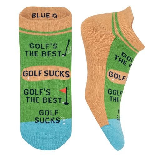 Golf Sucks Men&#39;s Sneaker Socks Tan