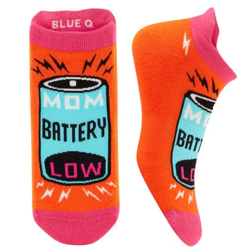 Mom Battery Women&#39;s Sneaker Socks Orange
