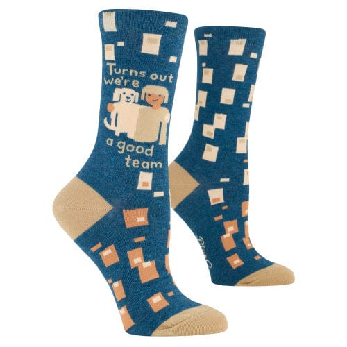 We're A Good Team Women's Crew Socks Blue