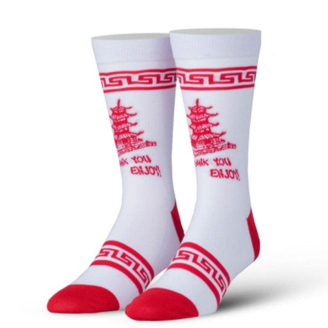 Thank You Enjoy Men's Crew Socks White