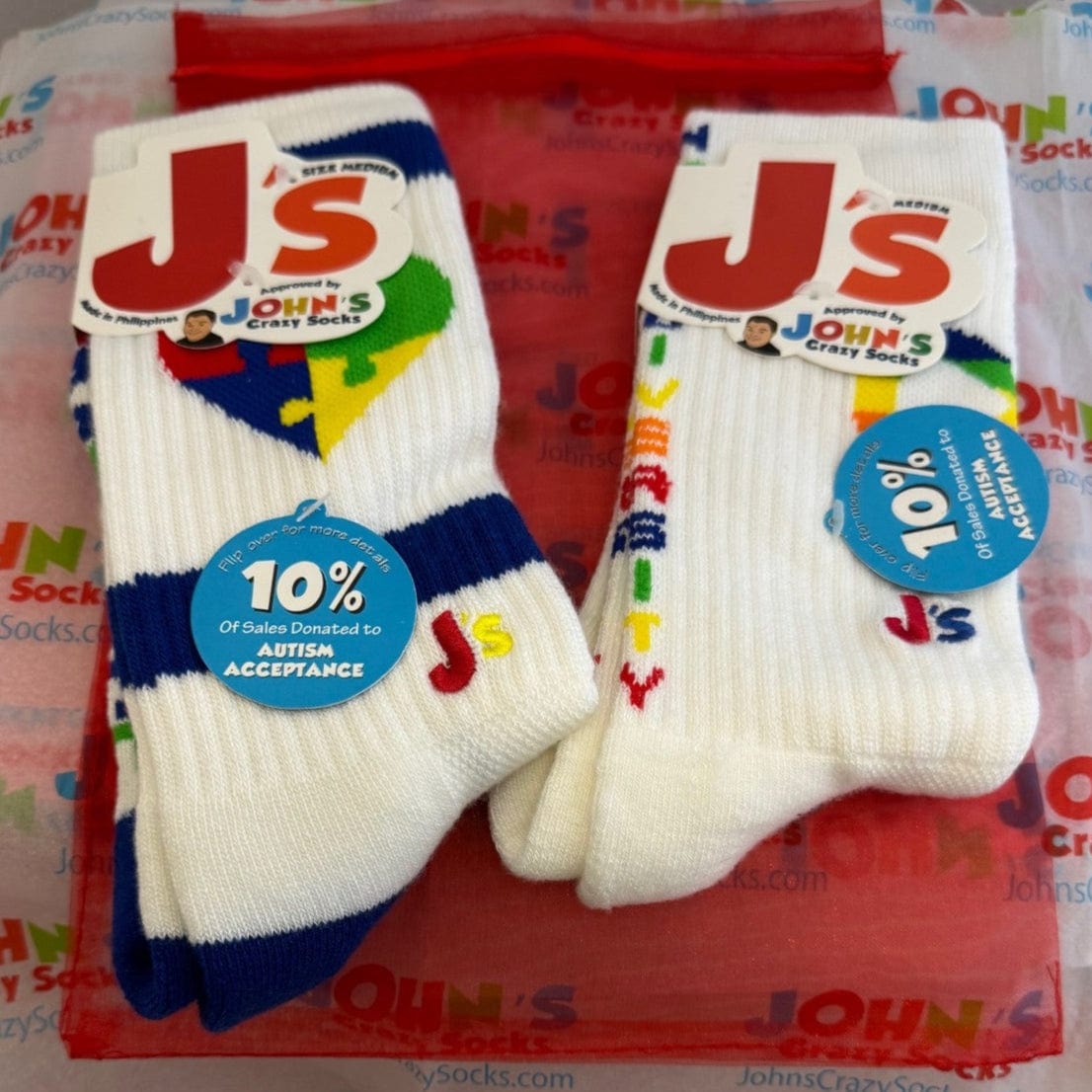 Neurodiversity Athletic Sock Gift Bag Multi / Medium