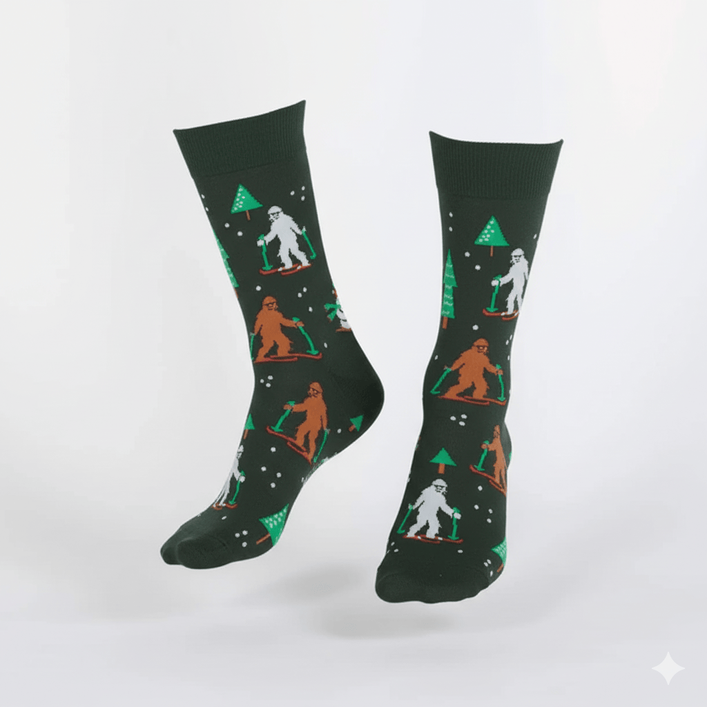 Ready Yeti Go! Men's Crew Socks Black Sock It To Me