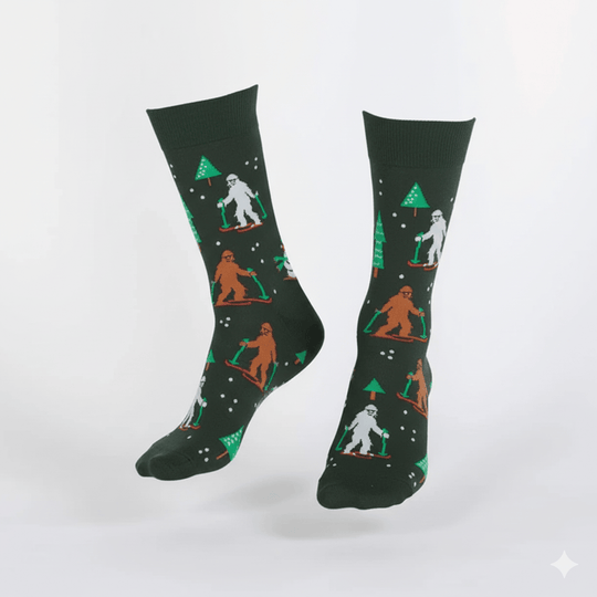 Ready Yeti Go! Men's Crew Socks Black Sock It To Me