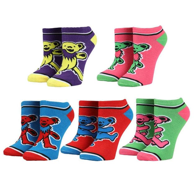 Grateful Dead 5 Pair Ankle Socks Multi