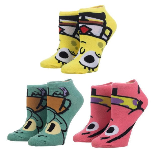 SpongeBob Squarepants 3 Pair Ankle Socks Multi