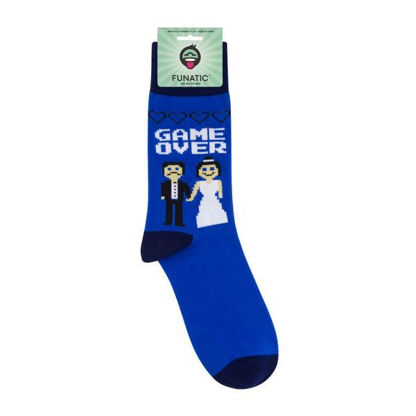 Game Over Socks Unisex Crew Sock blue