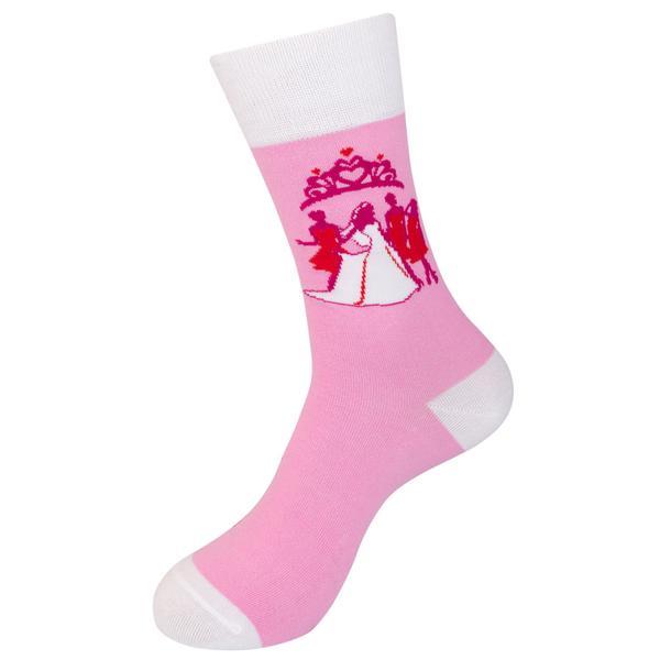 Bride's Besties Socks Unisex Crew Sock pink