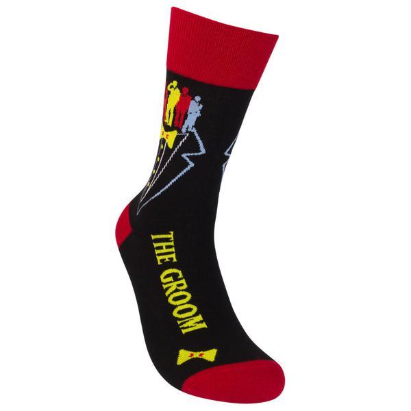 The Groom Socks Unisex Crew Sock black