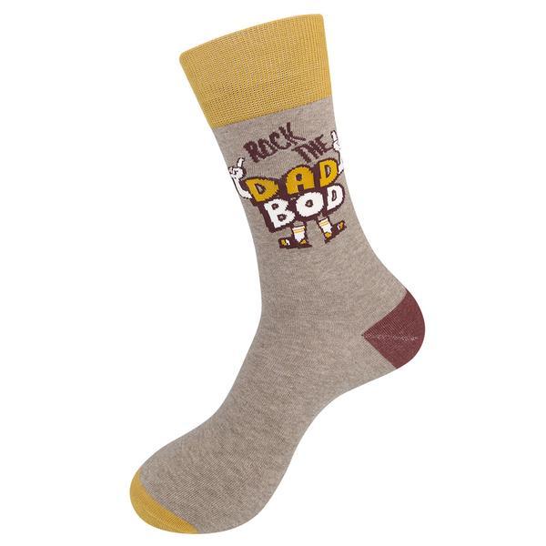 Rock the Dad Bod Socks Unisex Crew Sock brown