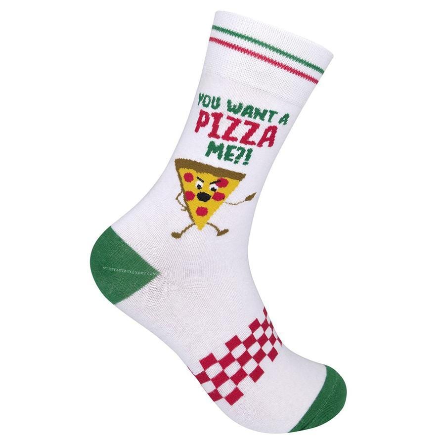 You Wanna Pizza Me Unisex Crew Sock White