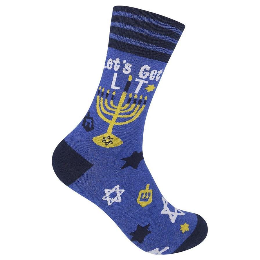 Let's Get Lit Unisex Crew Sock Blue
