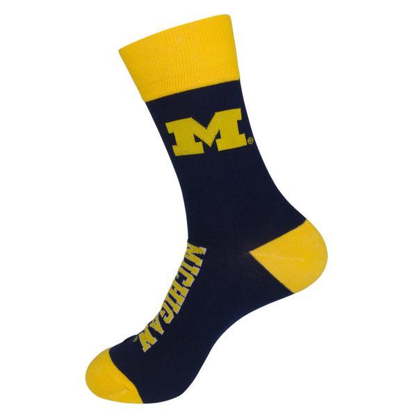 Michigan Wolverines Socks Unisex Crew Sock blue