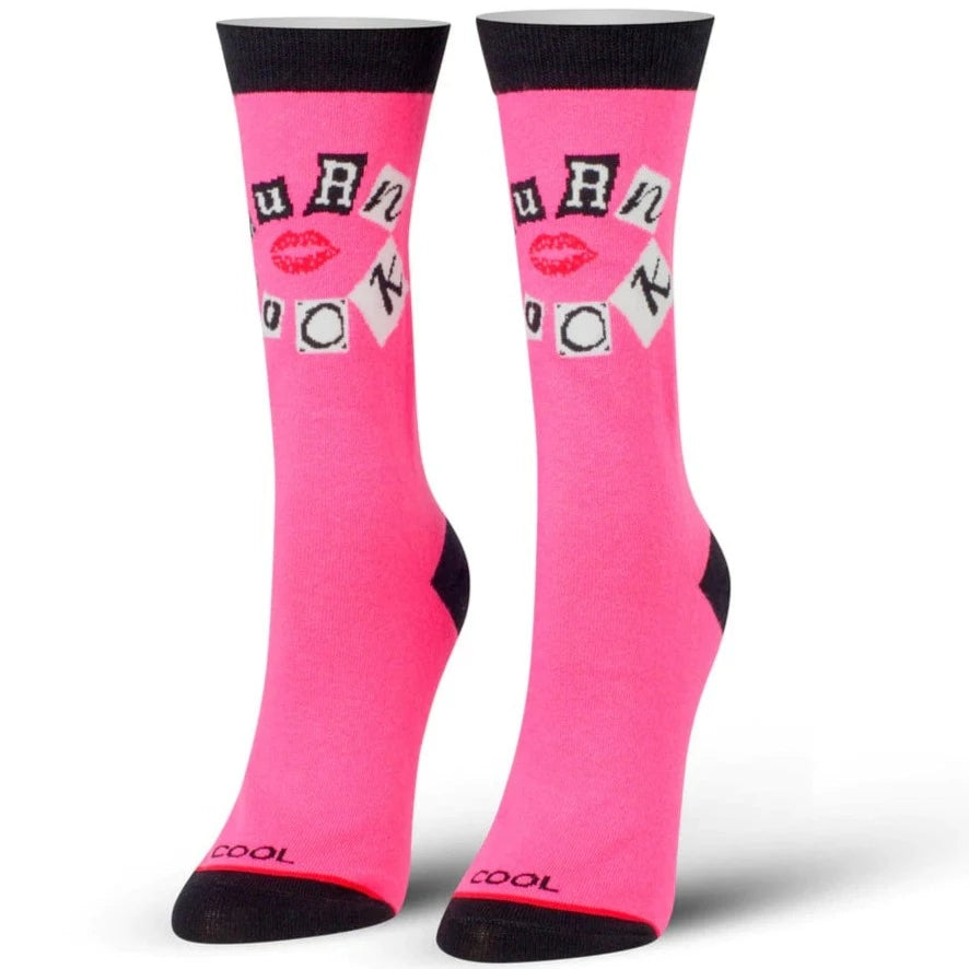 Cool Socks, Pink Wednesday Women's Movie Crew Socks