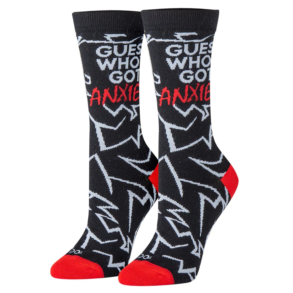 Anxiety Women's Crew Socks Black
